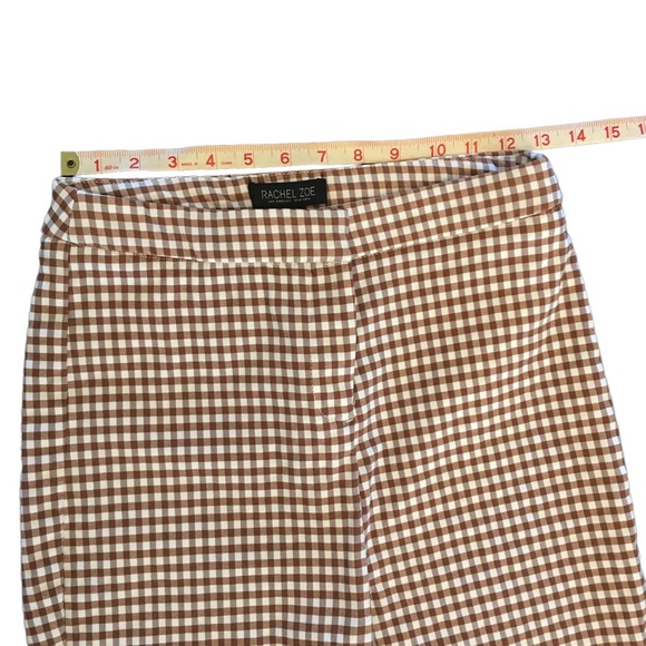 SOLD Rachel Zoe Checkered Pants Brown Sz 2 - Picture 10 of 11